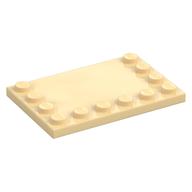 Plate Special 4 x 6, Studs on 3 Edges (Tan)