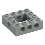 Technic Brick 4 x 4 with 2 x 2 Opening (Light Gray)
