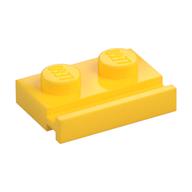 Plate Special 1 x 2 with Door Rail (Yellow)