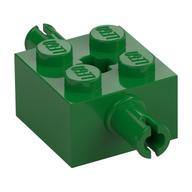 Brick Special 2 x 2 with 2 Pins and Axle Hole (Green)