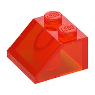 Brick Sloped 45° 2 x 2 (Trans-Neon Orange)