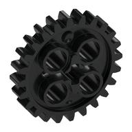 Technic Gear 24 Tooth [New Style with Single Axle Hole] (Black)