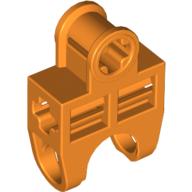 Technic Axle Connector 2 x 3 with Ball Socket, Open Sides (Orange)