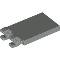 Tile Special 2 x 3 with 2 Clips [Angled Clips] (Light Gray)
