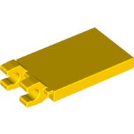 Tile Special 2 x 3 with 2 Clips [Angled Clips] (Yellow)
