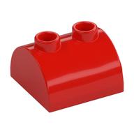 Brick Curved 2 x 2, Two Top Studs (Red)
