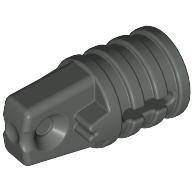 Hinge Cylinder 1 x 2 Locking with 1 Finger and Axle Hole On Ends (Dark Gray)