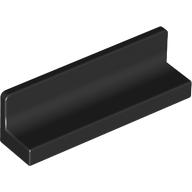 Panel 1 x 4 x 1 with Rounded Corners [Thick Wall] (Black)