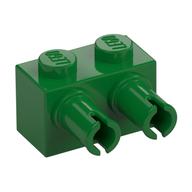 Brick Special 1 x 2 with 2 Pins, Round Pin Holes (Green)