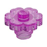 Plant, Flower 2 x 2 - Round [Open Stud] (Trans-Dark Pink)