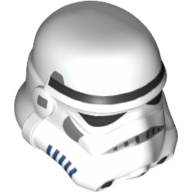 Helmet Stormtrooper, Dotted Mouth Print (White)