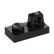 Hinge Plate 1 x 2 Locking with 1 Finger On Top (Black)