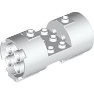 Cylinder 3 x 6 x 2 2/3 Horizontal Hollow Studs (White)
