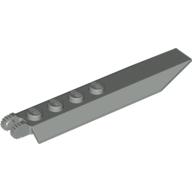 Hinge Plate 1 x 8 Locking with Angled Side Extensions, Rounded Plate Underside, 9 Teeth (Light Gray)