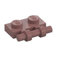 Plate Special 1 x 2 Side Handle [Free Ends] (Sand Red)