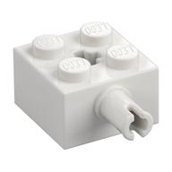 Brick Special 2 x 2 with Pin and Axle Hole (White)