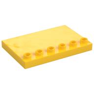 Duplo Plate Special 4 x 6 with Studs on Edge (Yellow)