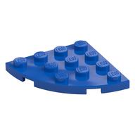 Plate Round Corner 4 x 4 (Blue)