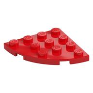 Plate Round Corner 4 x 4 (Red)