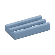 Tile Special 1 x 2 Grille with Bottom Groove (Sand Blue)