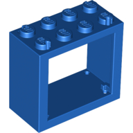 Window 2 x 4 x 3 Frame with Solid Studs (Blue)