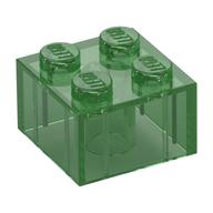 Brick 2 x 2 without Inside Ridges (Trans-Green)