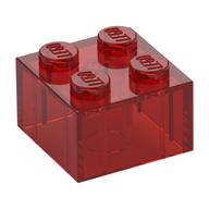 Brick 2 x 2 without Inside Ridges (Trans-Red)