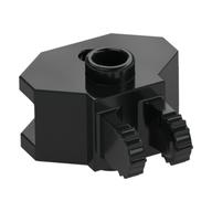 Hinge 1 x 2 Locking with 2 Fingers and Towball Socket, 9 Teeth (Black)