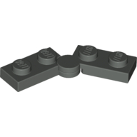 Hinge Plate 1 x 4 Swivel Top / Base - Solid Clip [Complete Assembly] (Dark Gray)