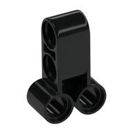 Technic Pin Connector Perpendicular Long (Black)