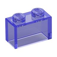 Brick 1 x 2 without Bottom Tube (Trans-Purple)