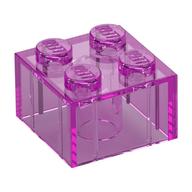 Brick 2 x 2 without Inside Ridges (Trans-Dark Pink)