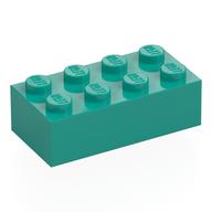 Brick 2 x 4 (Dark Turquoise)