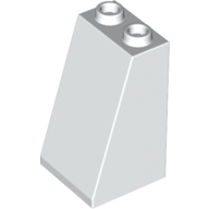 Brick Sloped 75° 2 x 2 x 3 [Hollow Studs] (White)
