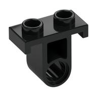 Technic Pin Connector Plate with One Hole (Single on Bottom) (Black)