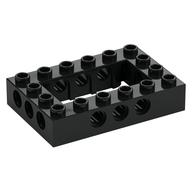 Technic Brick 4 x 6 with 2 x 4 Opening (Black)