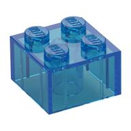 Brick 2 x 2 without Inside Ridges (Trans-Dark Blue)