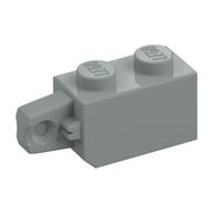 Hinge Brick 1 x 2 Locking with 1 Finger Vertical End (Light Gray)
