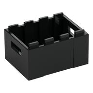 Box / Crate with Handholds 3 x 4 x 1 2/3 (Black)