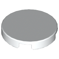 Tile Round 2 x 2 with Bottom Cross (White)