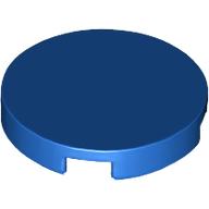 Tile Round 2 x 2 with Bottom Cross (Blue)