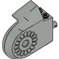 Animal / Creature Body Part, Dinosaur Body Quarter with Pins [Plain] (Light Gray)