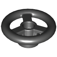 Steering Wheel Small, 2 x 2 (Black)