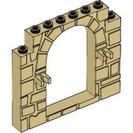 Door Frame 1 x 8 x 6 with Moulded Stone Print and Clips (Tan)