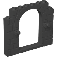 Door Frame 1 x 8 x 6 with Moulded Stone Print and Clips (Black)
