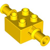 Duplo Brick 2 x 2 Digger Bucket Arm Holder (Yellow)