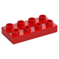 Duplo Plate 2 x 4 (Red)