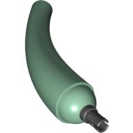 Animal / Creature Body Part, Tail / Neck, Base Section with Black Pin (Sand Green)