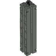 Support 2 x 2 x 8 with Grooves, Two Sided Lattice and Top Peg (Dark Gray)