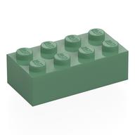 Brick 2 x 4 (Sand Green)